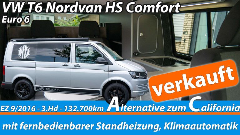 vw volkswagen t6 nordvan hs comfort 2016 youtube verkauft