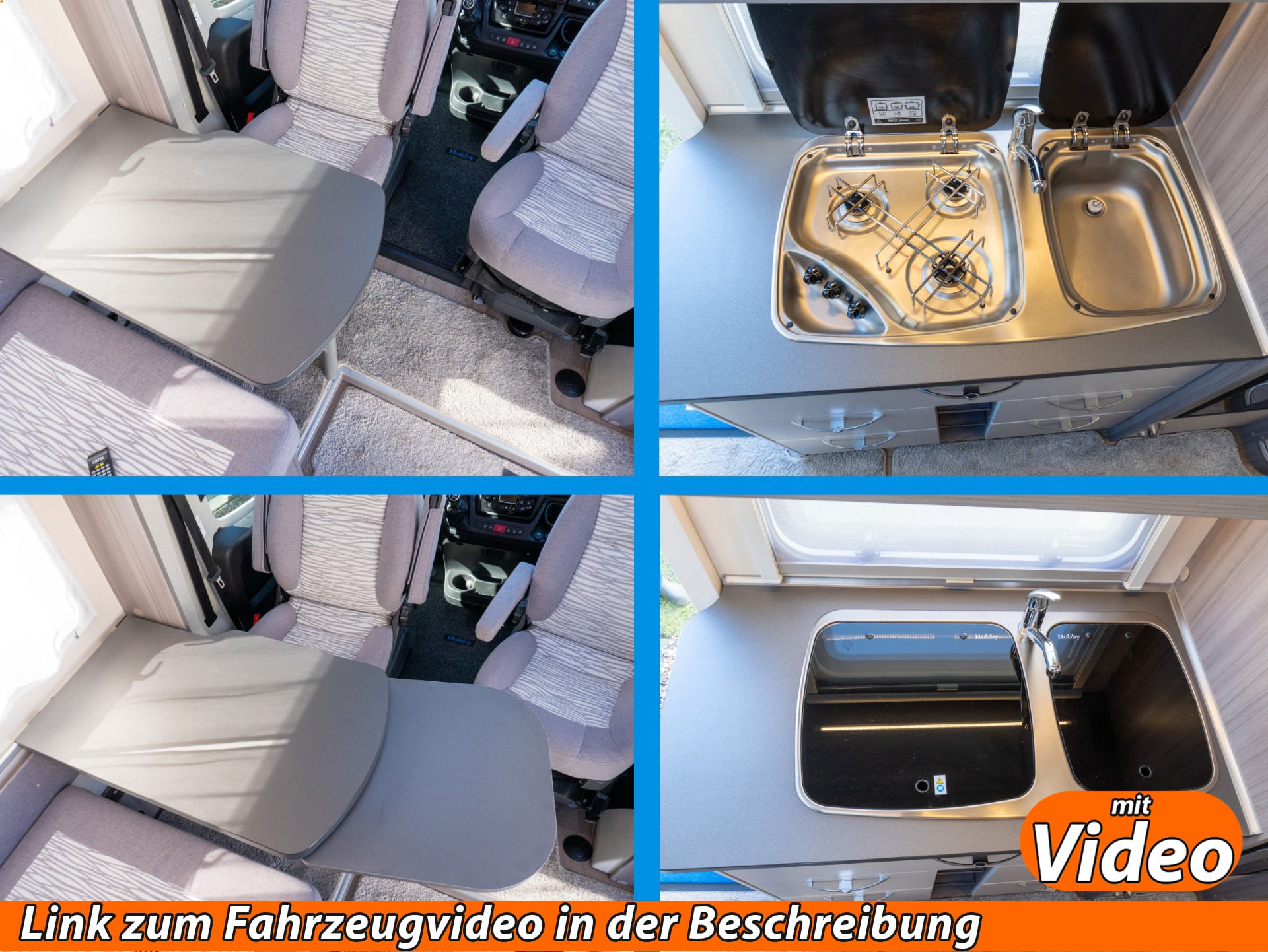 Hobby Optima Ontour Edition V65 GE-2022-CamperKaufenTv-FZG1008- Tisch Kochfeld